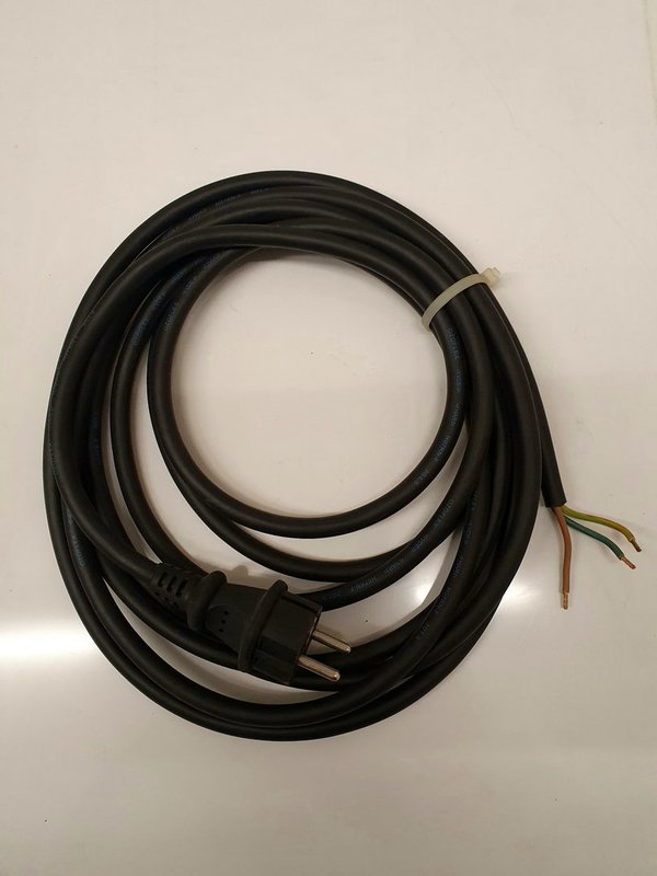 5m Gummi - Anschlussleitung mit Stecker 3 x 1,5mm2