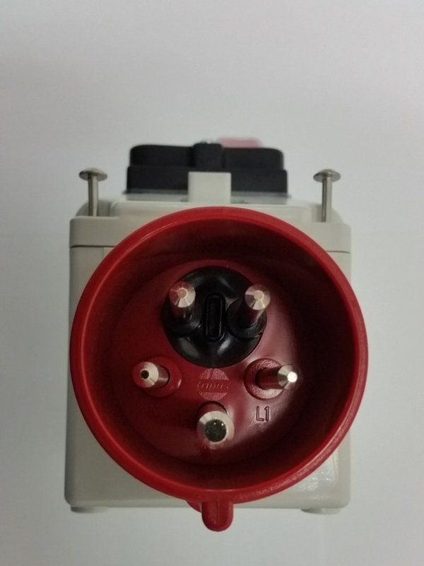 Leer - Gehäuse für Motorschutzschalter 16 A Stecker Phasenwender Drehfeldanzeige IE3 Pumpe